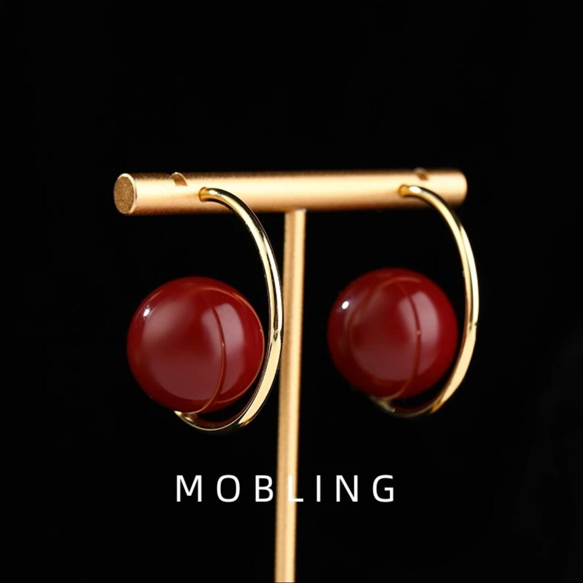 铜合金仿珍珠耳饰 法式优雅白月光耳环女轻奢小众耳圈耳饰女两戴