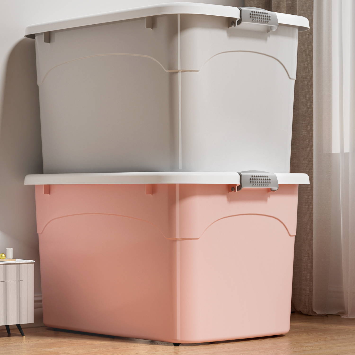 加厚大容量收纳箱家用整理箱储物箱特大号后备箱塑料箱子搬家