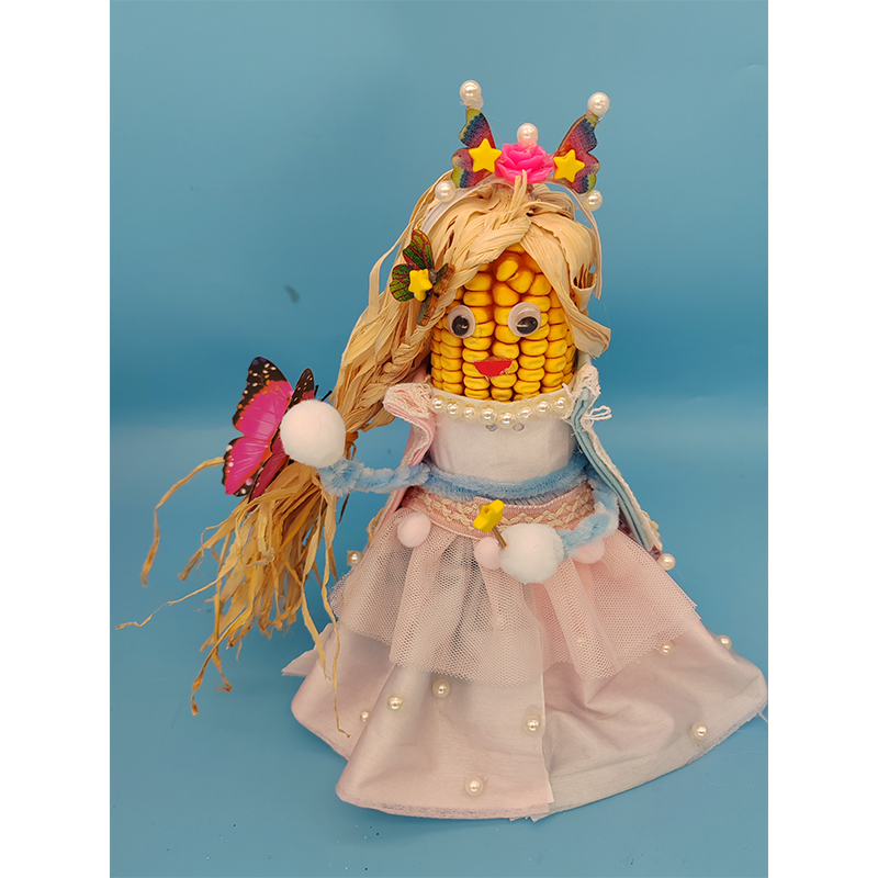 创意美术手工 玉米娃娃 变废为宝玉米棒 水果蔬菜创意玩偶 坚果画