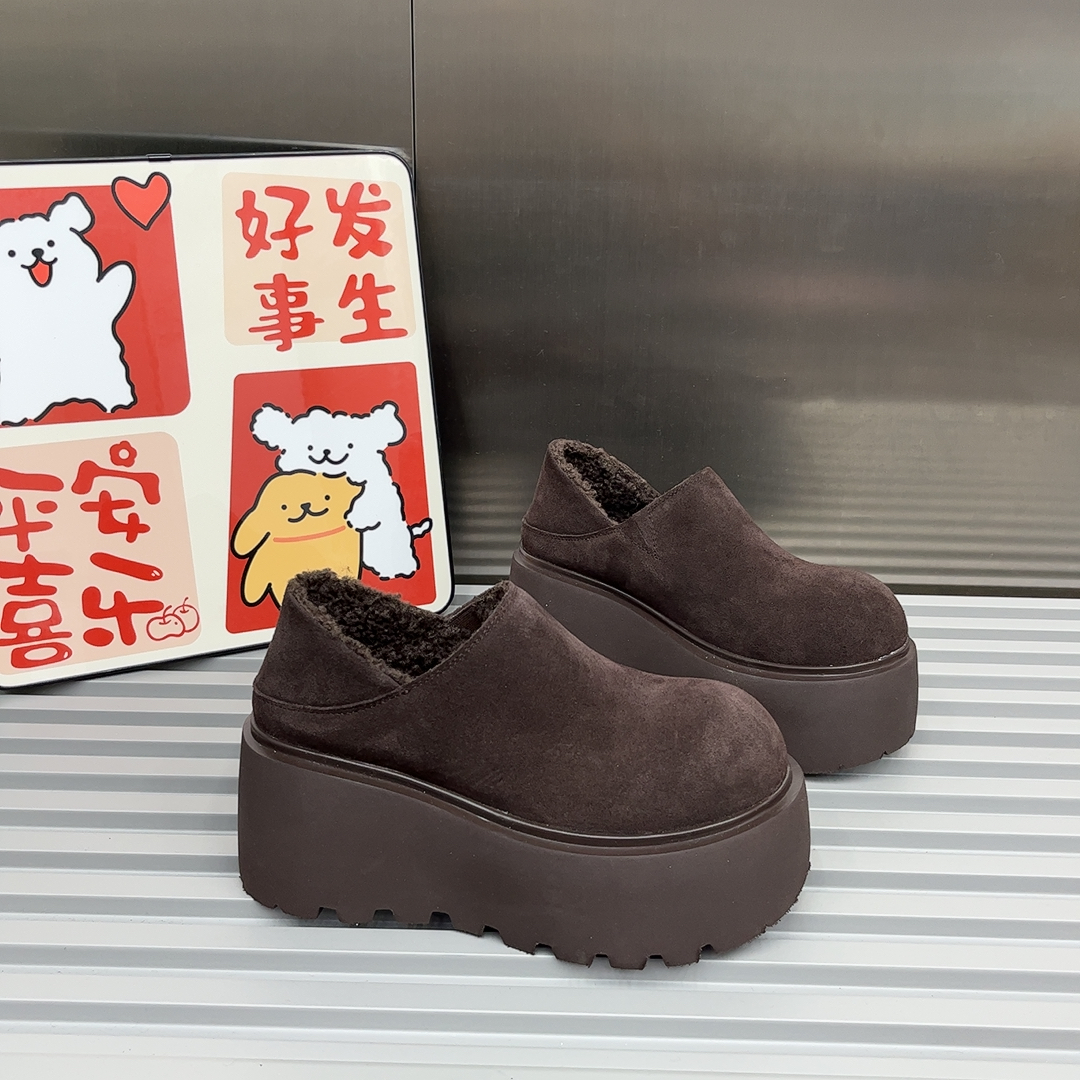 2025春秋新款时尚勃肯鞋百搭休闲鞋磨砂皮厚底防滑脚踩两穿单鞋潮