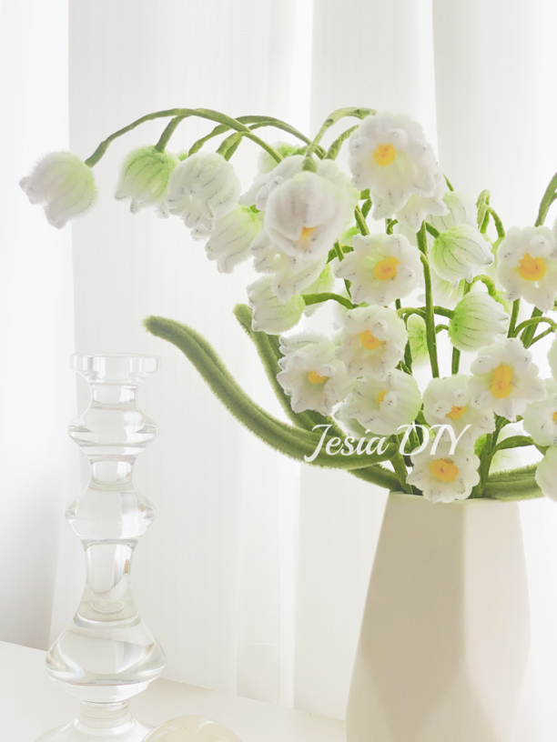 铃兰花材料包扭扭花扭扭棒花束手工制作教程宅家必备材料一站购齐