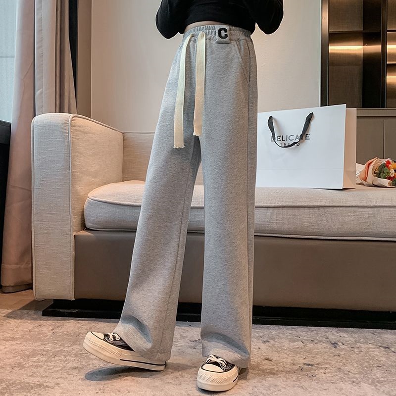 女童阔腿裤春秋2025新款洋气儿童休闲裤中大童宽松直筒裤卫裤秋装