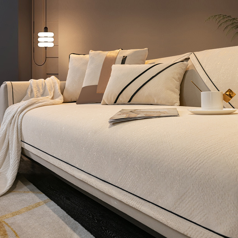 唯蒂妮【锦汐款】现代轻奢沙发垫流行风高档真皮沙发套盖布套罩