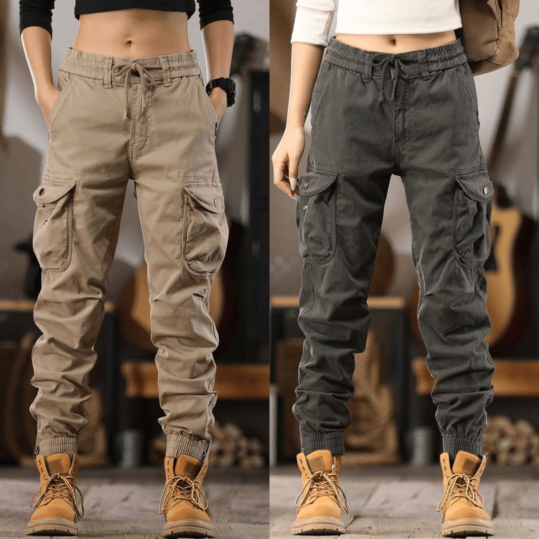 春秋长裤潮流多口袋弹力工装裤男薄款复古裤子宽松美式大码男士