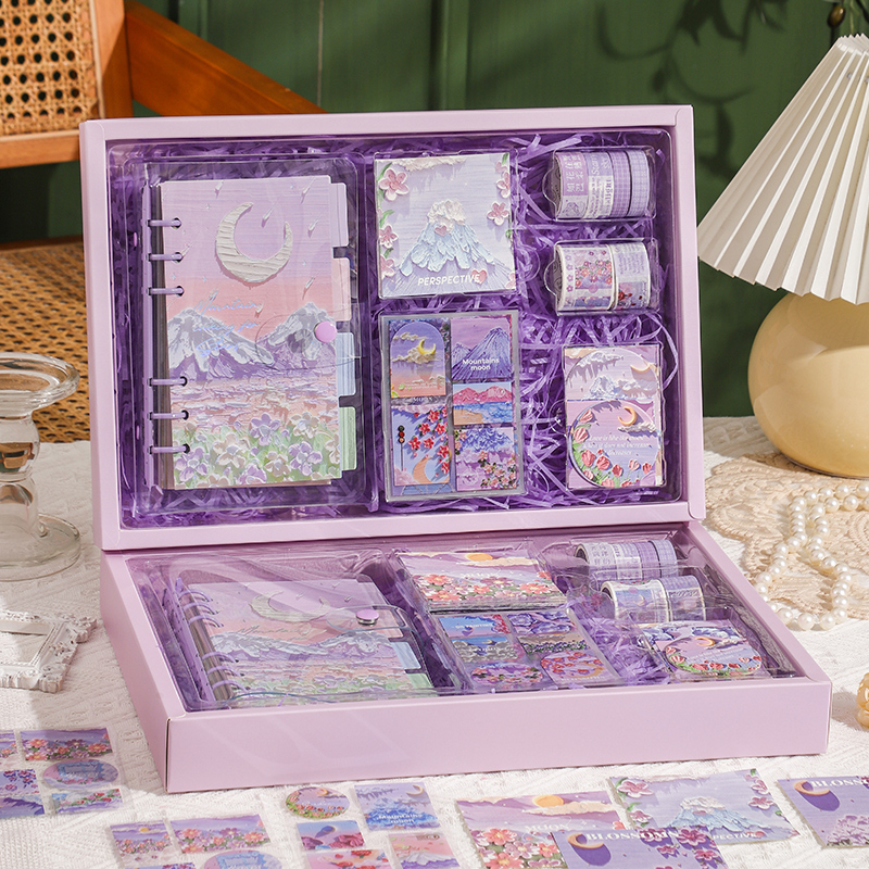 复古油画手帐本学生少女心笔记本礼盒实用精致生日礼物送同学闺蜜