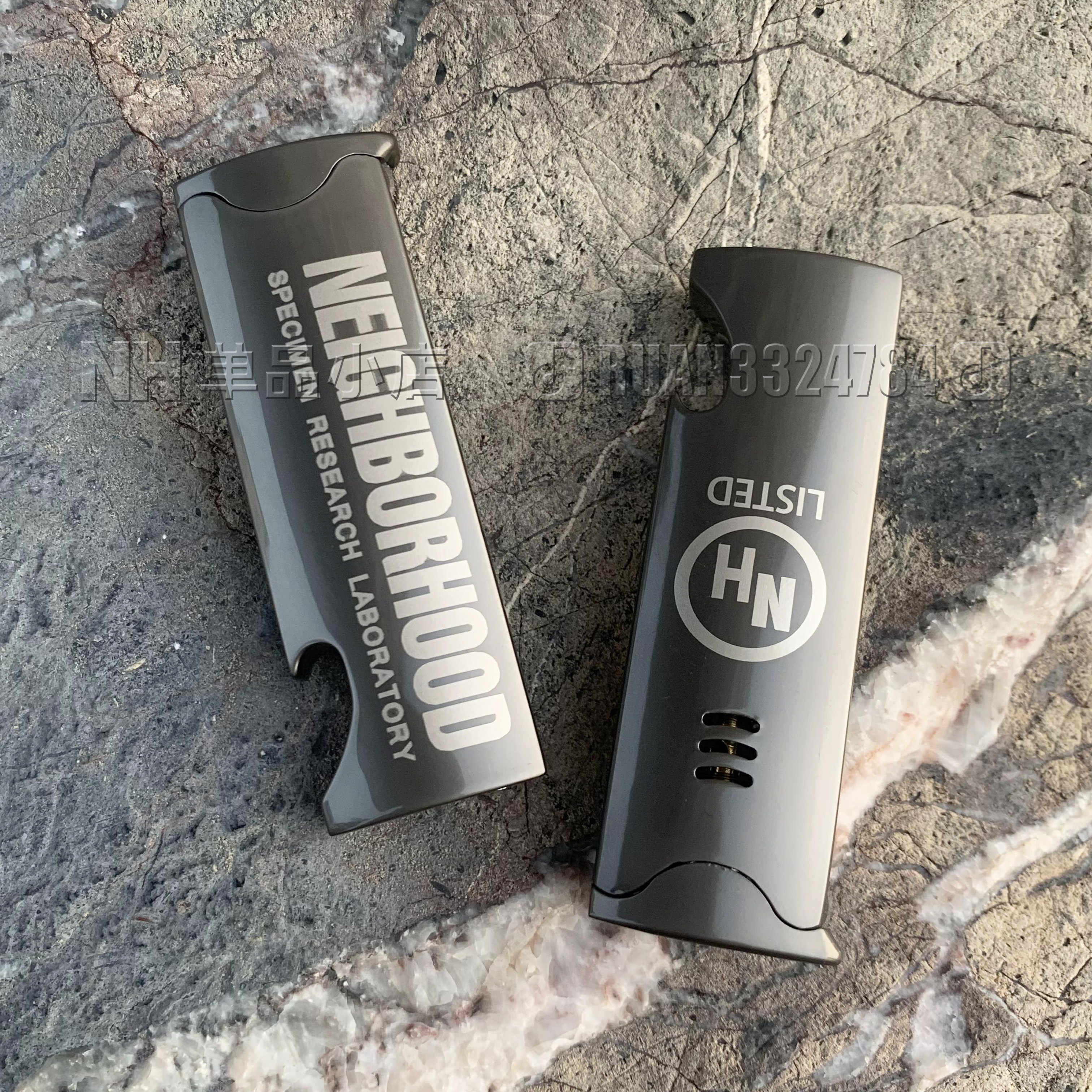 多功能锌合金防风充气银色砂轮打火机潮牌NBHD啤酒开瓶器打火机