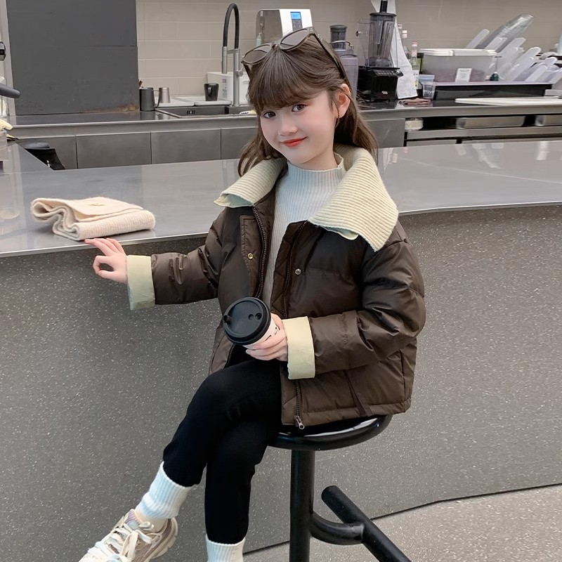 女童棉服冬装2025新款儿童洋气加厚羽绒棉衣冬季女孩棉袄免洗外套