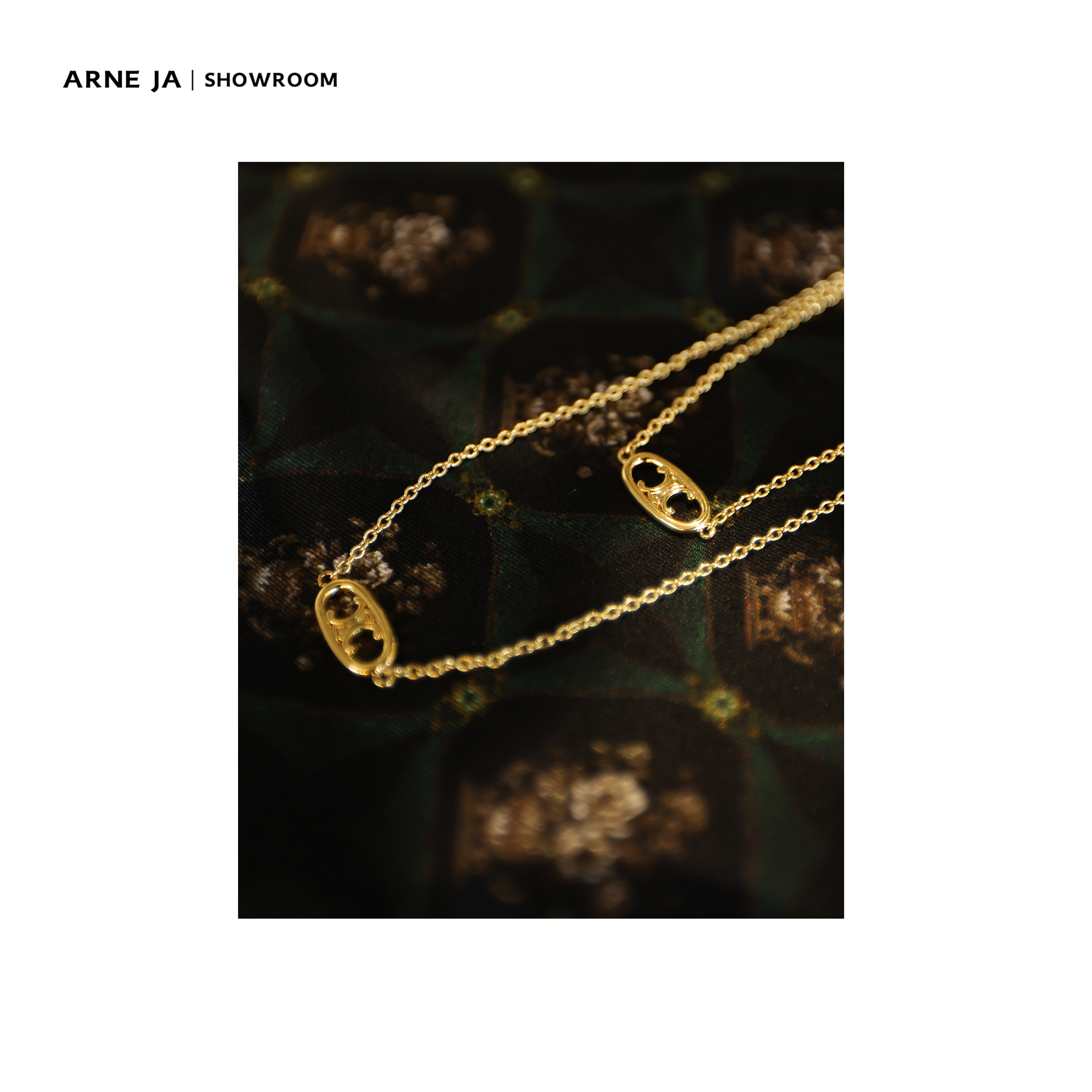 铜项链 ARNE JA｜精致时髦极细气质凯旋门长项链