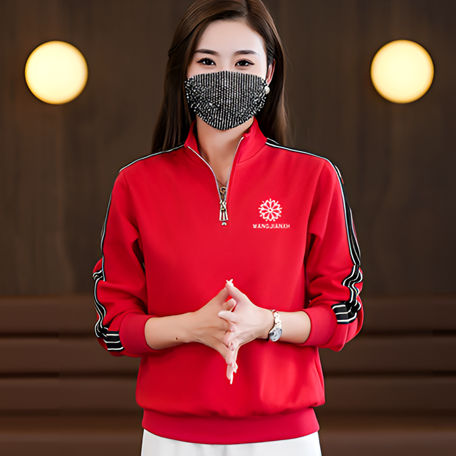 杨丽萍广场舞服装春秋立领长袖上衣运动曳步舞跳操健身服直筒裤女