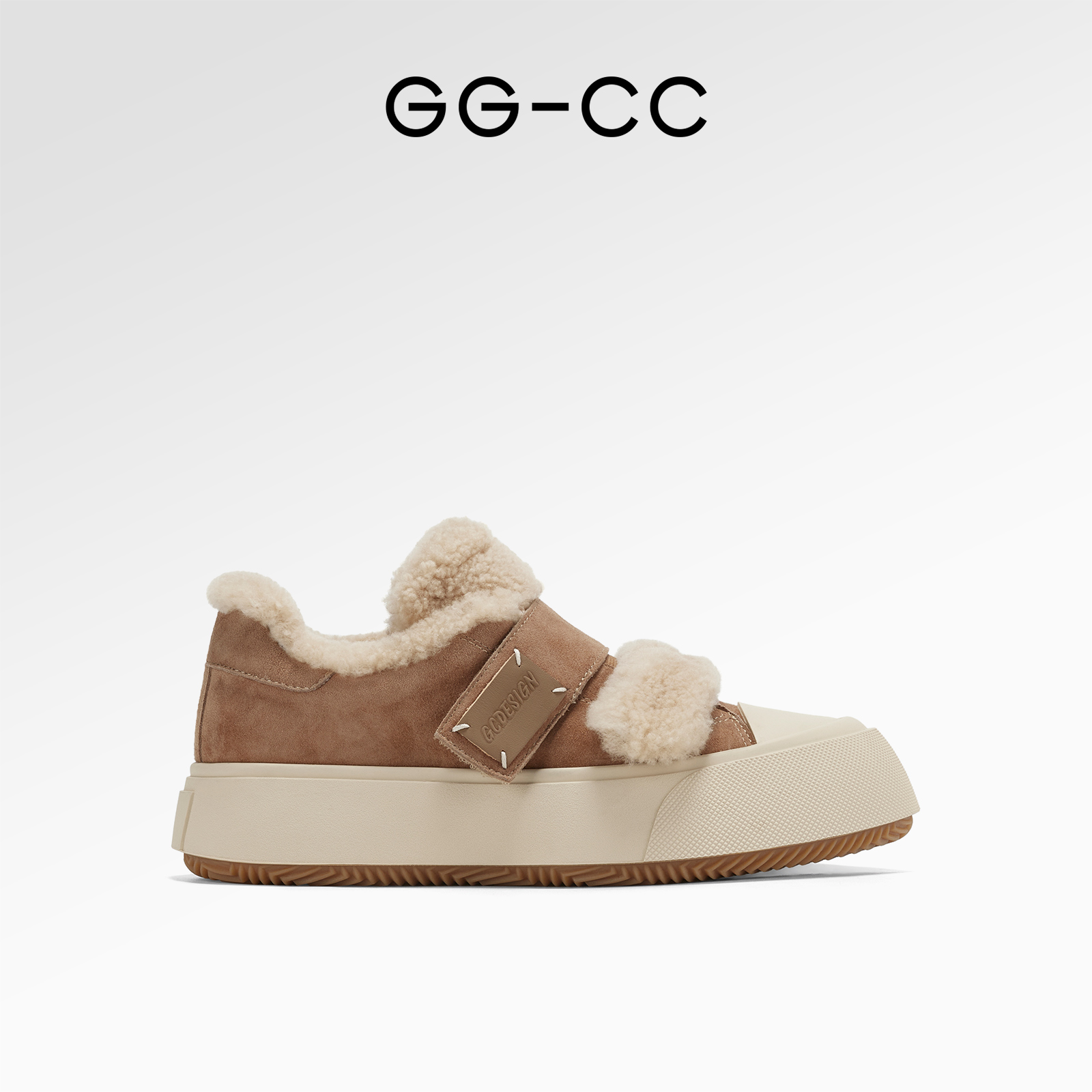 GG-CC加绒舒适棉鞋女冬季厚底通勤百搭圆头潮流休闲板鞋6905