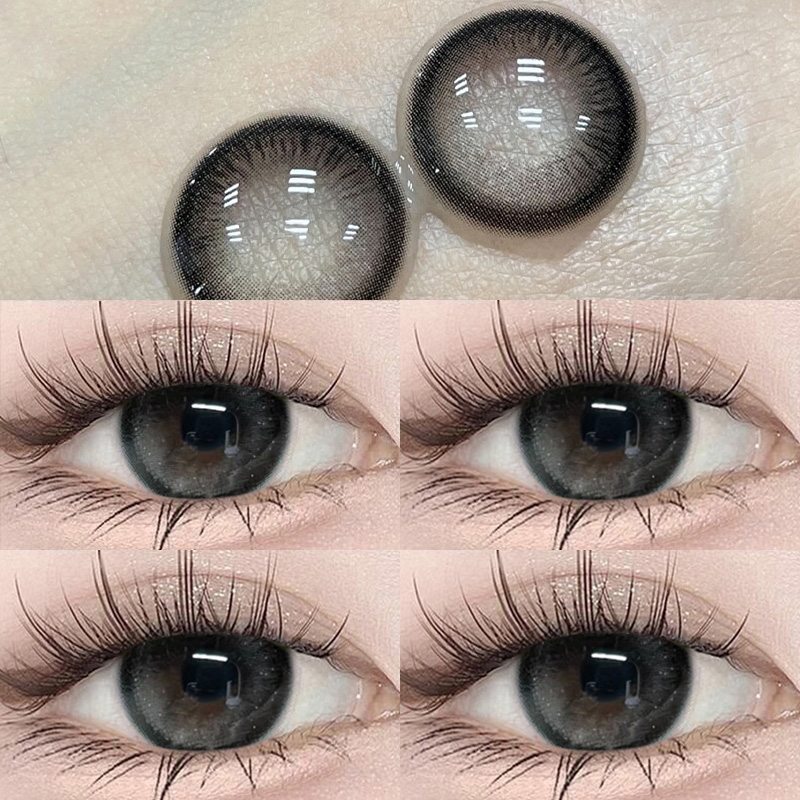 OVOLOOK【日抛10片装】斩男夜星辰自然黑美瞳素颜小直径隐形眼镜