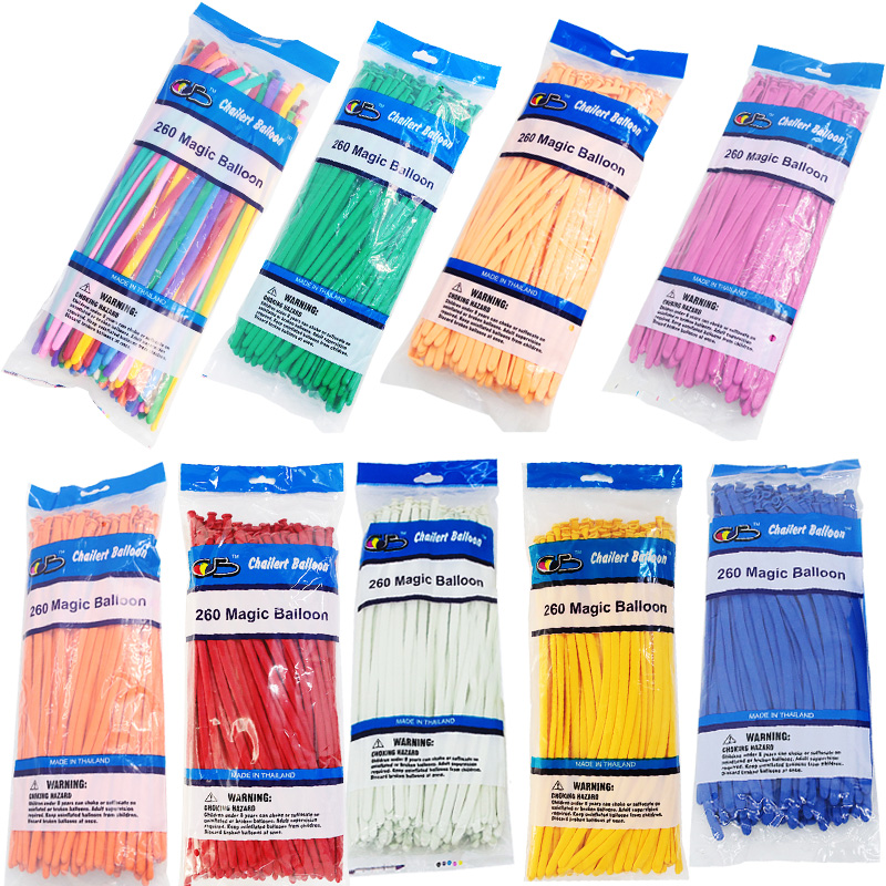 魔术气球泰国CB长条气球夜市摆摊街卖波波气球材料包260长条气球