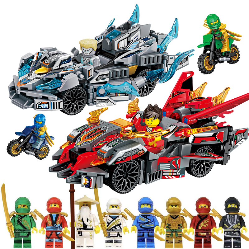 幻影忍者积木系列凯的烈焰战车拼装模型男孩益智玩具杰的寒冰
