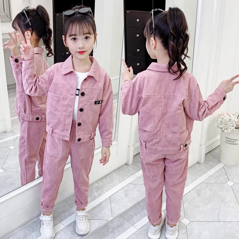 女童春秋季套装2025新款洋气运动中大童两件套春装童装网红3-14岁