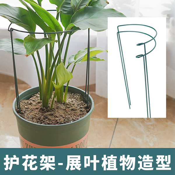 铁艺花架蟹爪兰支撑半圆植物固定支架绣球花月季爬藤聚拢护防倒伏