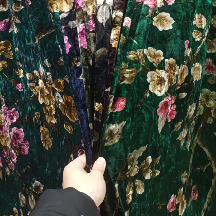 duhawa韩国绒女装制衣连衣裙面料柔软舒适布料花瓣新款家纺布料