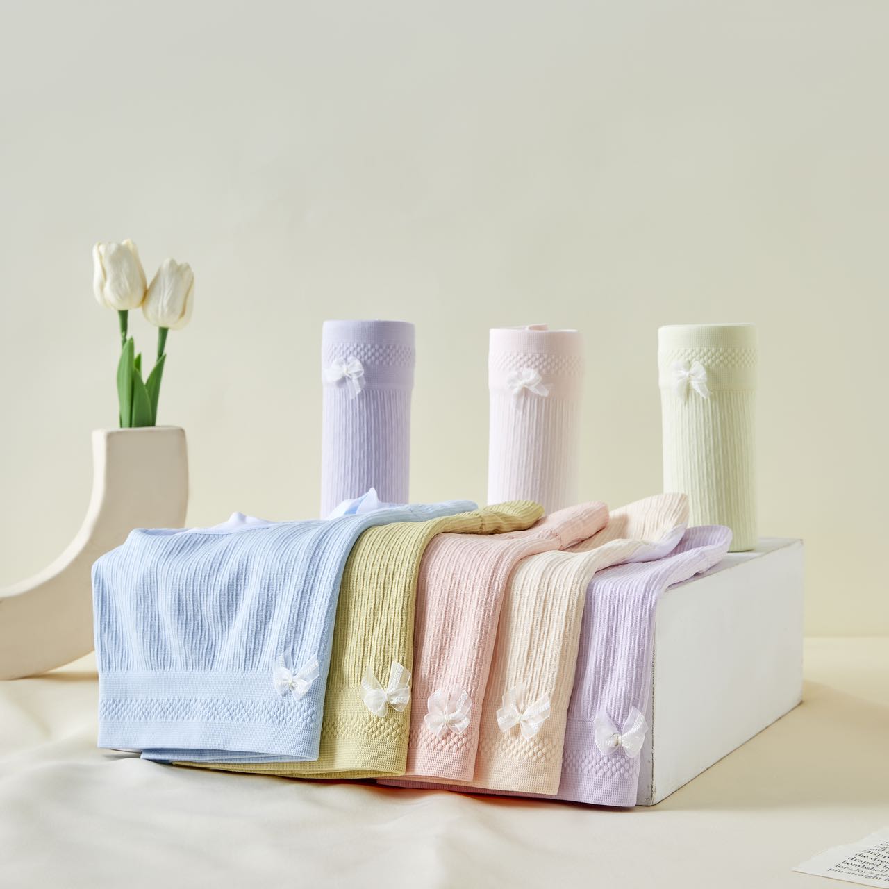 花弄芊6628舒适女士高腰无缝内裤（8条装）纯色无痕透气高弹百搭ins