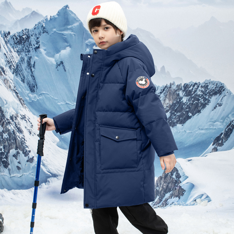 哈尔滨旅游——儿童羽绒服男款加厚男童长款中大童羽绒服冬装外套