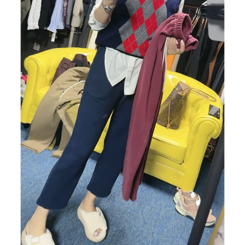 Aimeerosa/艾洛莎休闲裤洋气时髦九分裤秋季新百搭宽松显瘦卫裤女