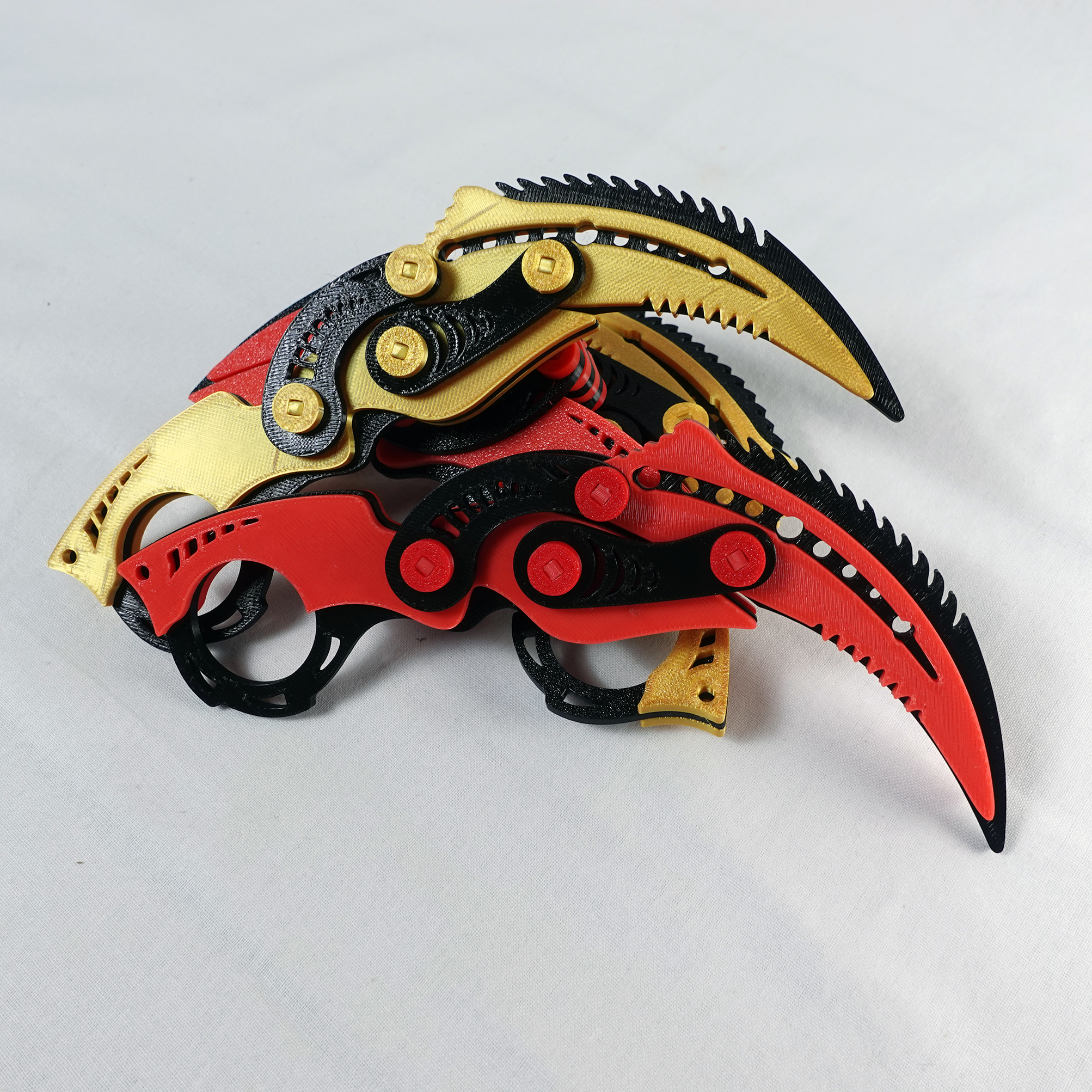 3d打印蝴蝶爪刀刃模型可折叠解压神器青少年帅气机械感十足游戏
