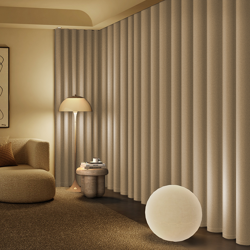 直播背景窗帘布免打孔伸缩杆客厅全遮光场景窗帘带杆全套新款单片