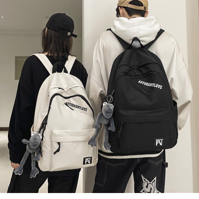 双肩包男潮酷简约大容量原宿ins初中高中生大学生书包女休闲背包