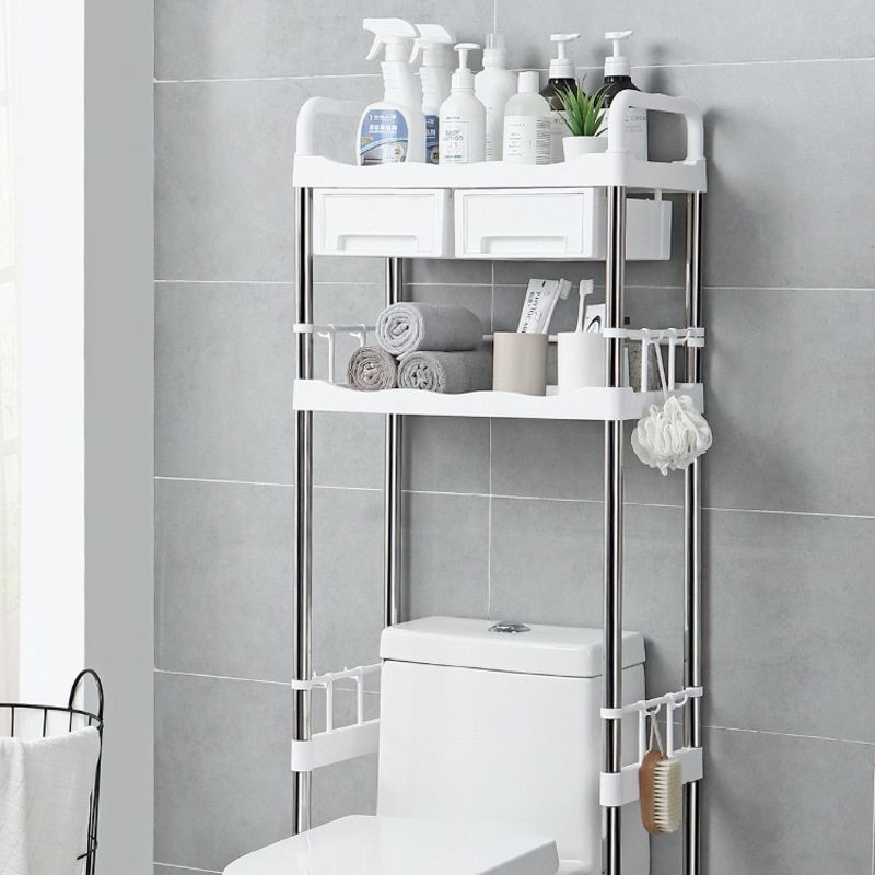 多层简约洗衣机置物架卫生间落地式马桶置物架家用多功能收纳架