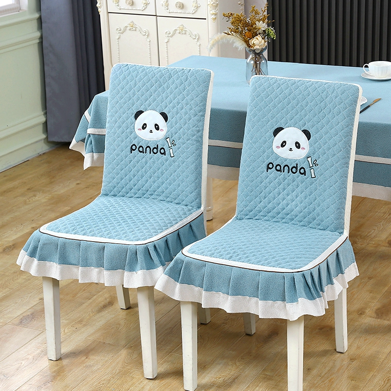 椅子套罩全包中式餐椅套坐垫椅垫凳子套餐桌布艺雪尼尔连体保护套