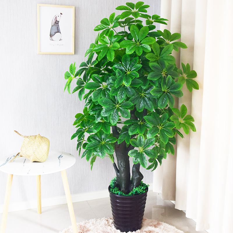 室内仿真绿植金钱树大型落地盆栽客厅装饰假树仿真植物盆景仿真花