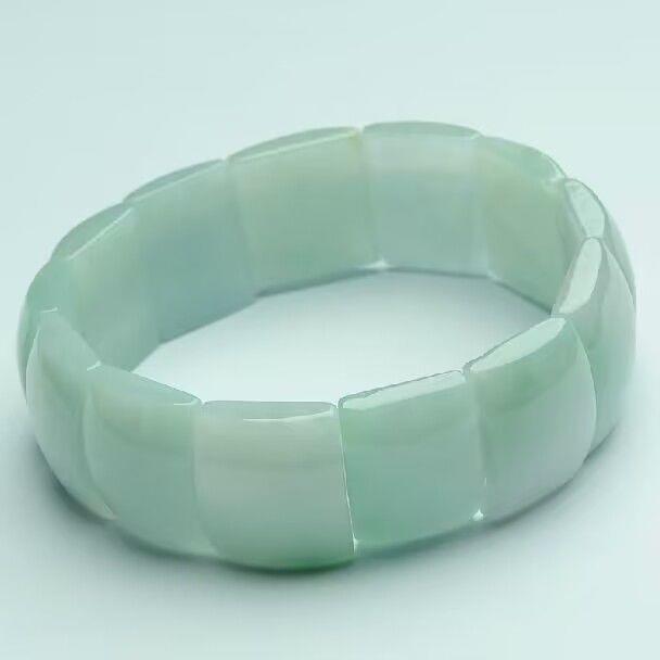 假一赔十天然翡翠A货竹排步步高升手链玉石手串节节高手排男女款