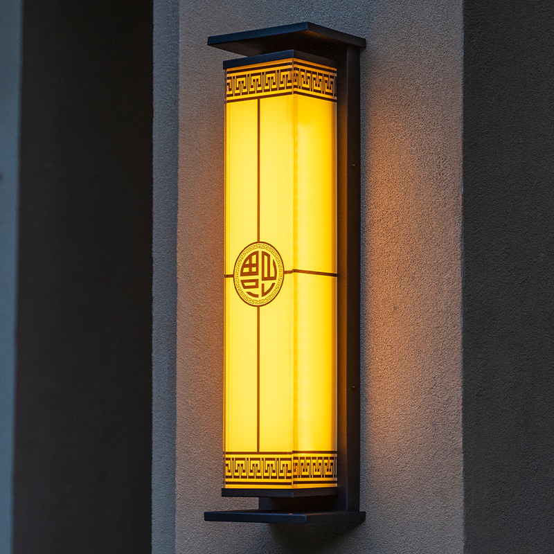 太阳能简约户外防水壁灯别墅大门长条室外轻奢院子门口柱子防雨灯