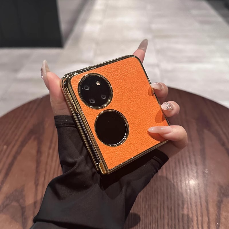 轻奢简约适用华为P50PocketS手机壳折叠屏电镀奢华网红男女款高端