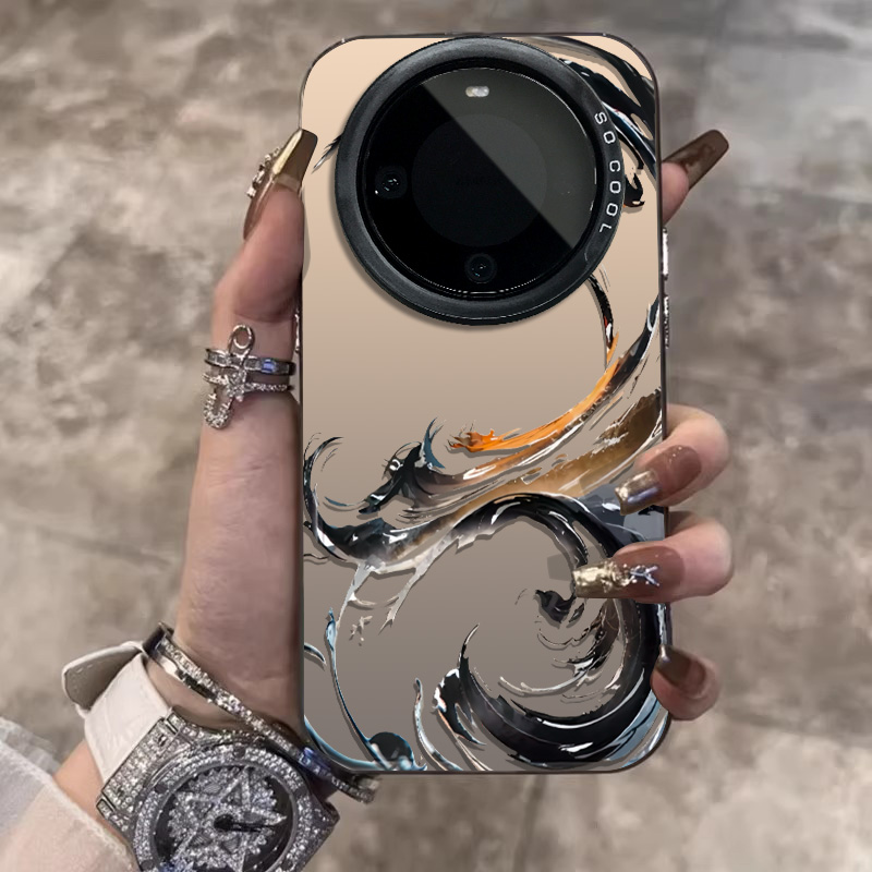 水墨浪花适用华为mate70pro+手机壳pura70新款简约创意高级感个性