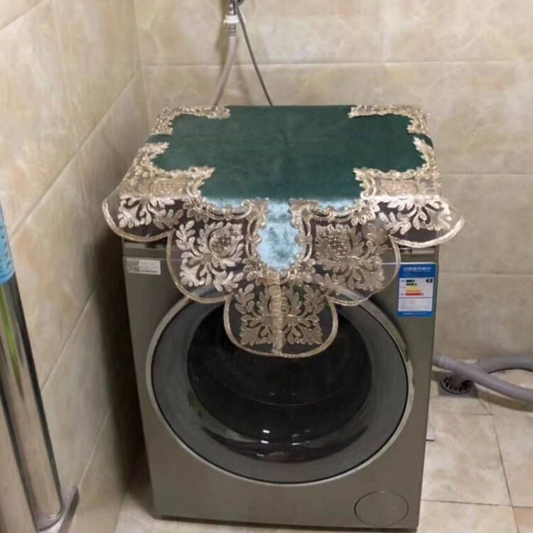 北欧洗衣机盖布滚筒式防晒全自动海尔洗衣机防尘罩防水冰箱台布小