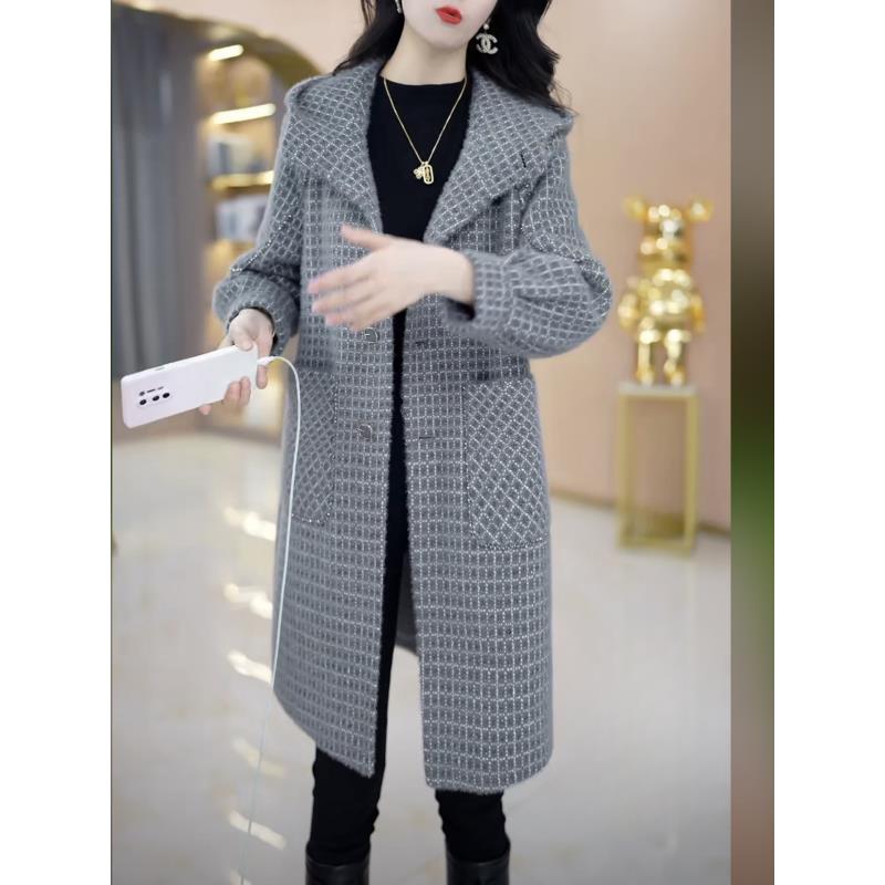 【外套】22664秋冬季新款优雅气质高档减龄休闲显瘦中长款女装外套