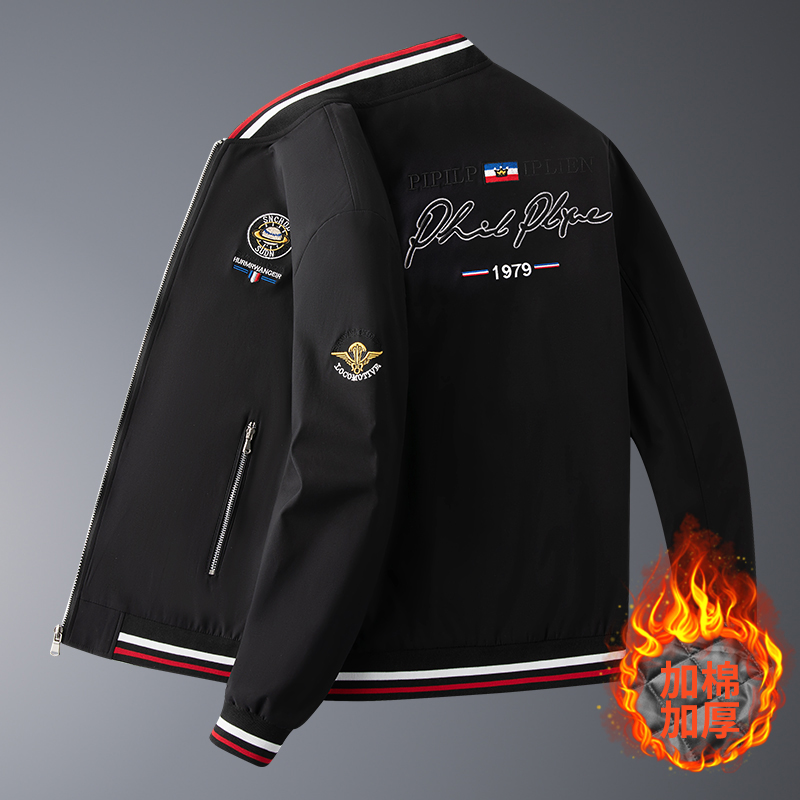 恩斯弗克欧洲站秋冬季加厚保暖男士百搭高端刺绣夹克外套2101