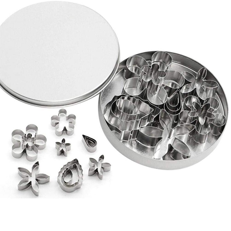 12件套不锈钢饼干压花模具切蛋糕翻糖模具烘焙工具
