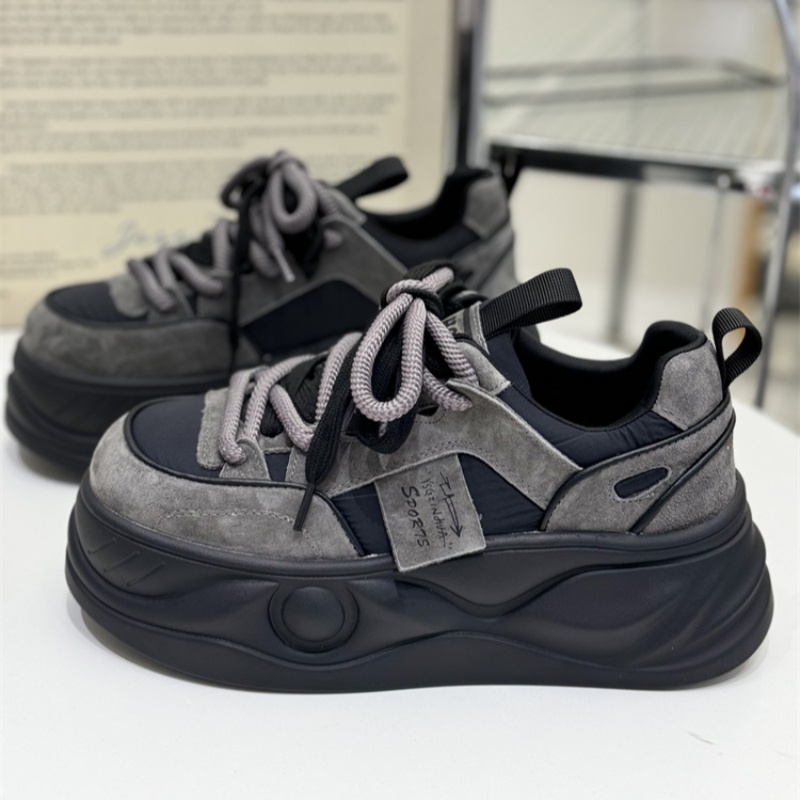 栢香妮正品复古厚底老爹鞋女春秋新款爆款增高显脚小旅游运动鞋