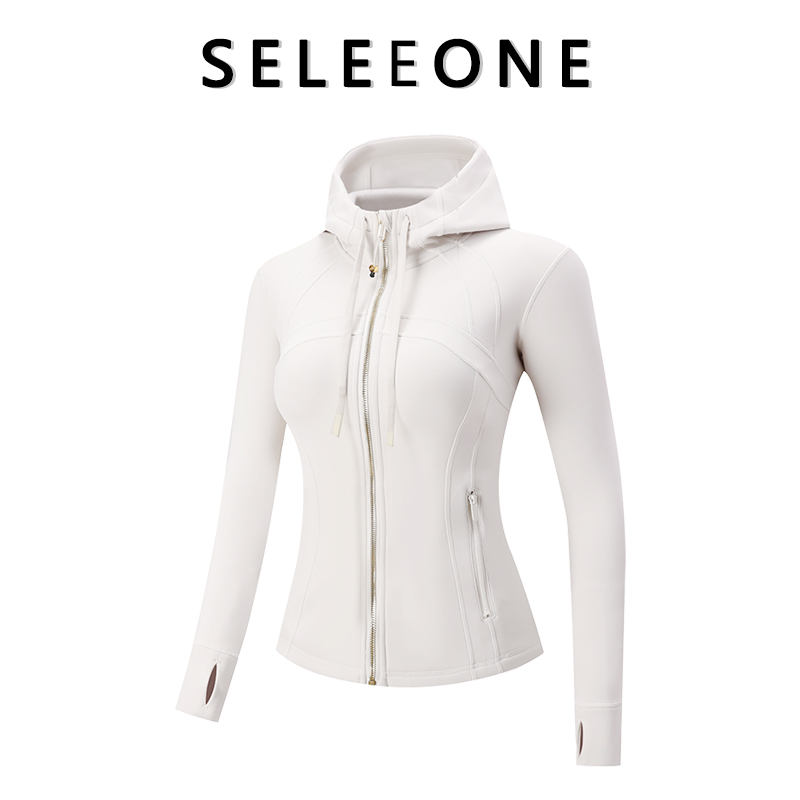 【源头工厂】加厚暖绒连帽显瘦瑜伽运动外套通勤百搭开衫2606