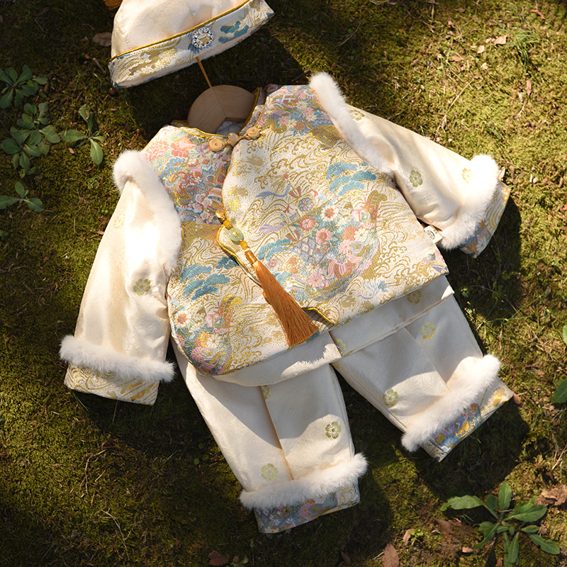 冬款【花舟一梦】宝宝周岁礼服男抓周拜年服儿童新年新中式过年唐装