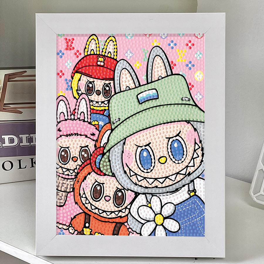 新款拉布布钻石贴画手工diy点钻粘贴画送女友闺蜜创意生日礼物