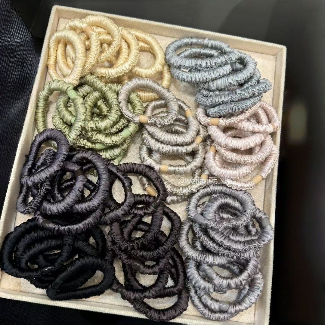 韩国进口高级感真丝发圈女基础发绳不扯发皮筋发饰扎马尾头绳头饰