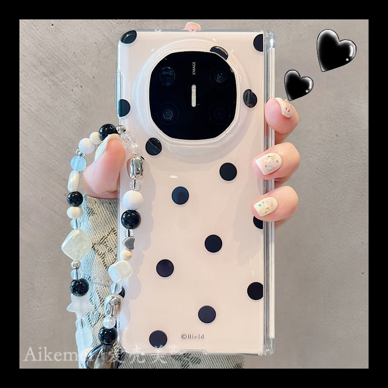 适用华为mateX6折叠屏手机壳MateX5典藏版波点爱心matex3中轴保护