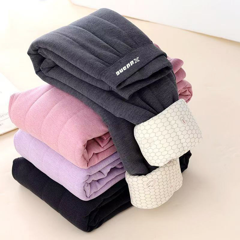 【石墨烯温感内里】儿童三层夹棉保暖棉裤校服棉裤内穿保暖裤冬季