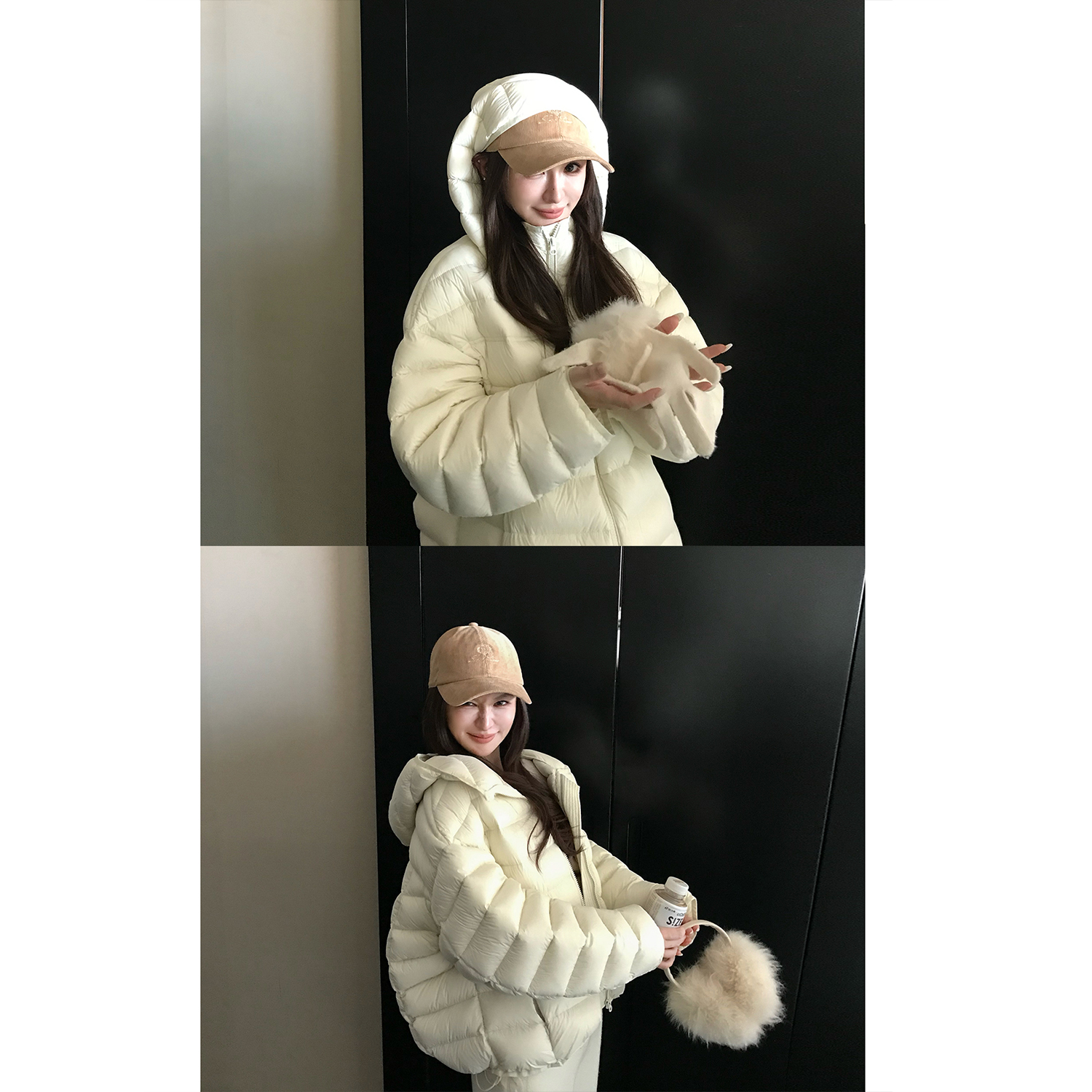 SKK本期C位!'泡芙小鹅包'轻盈无胆防90白鹅绒排骨羽绒服S25S1336