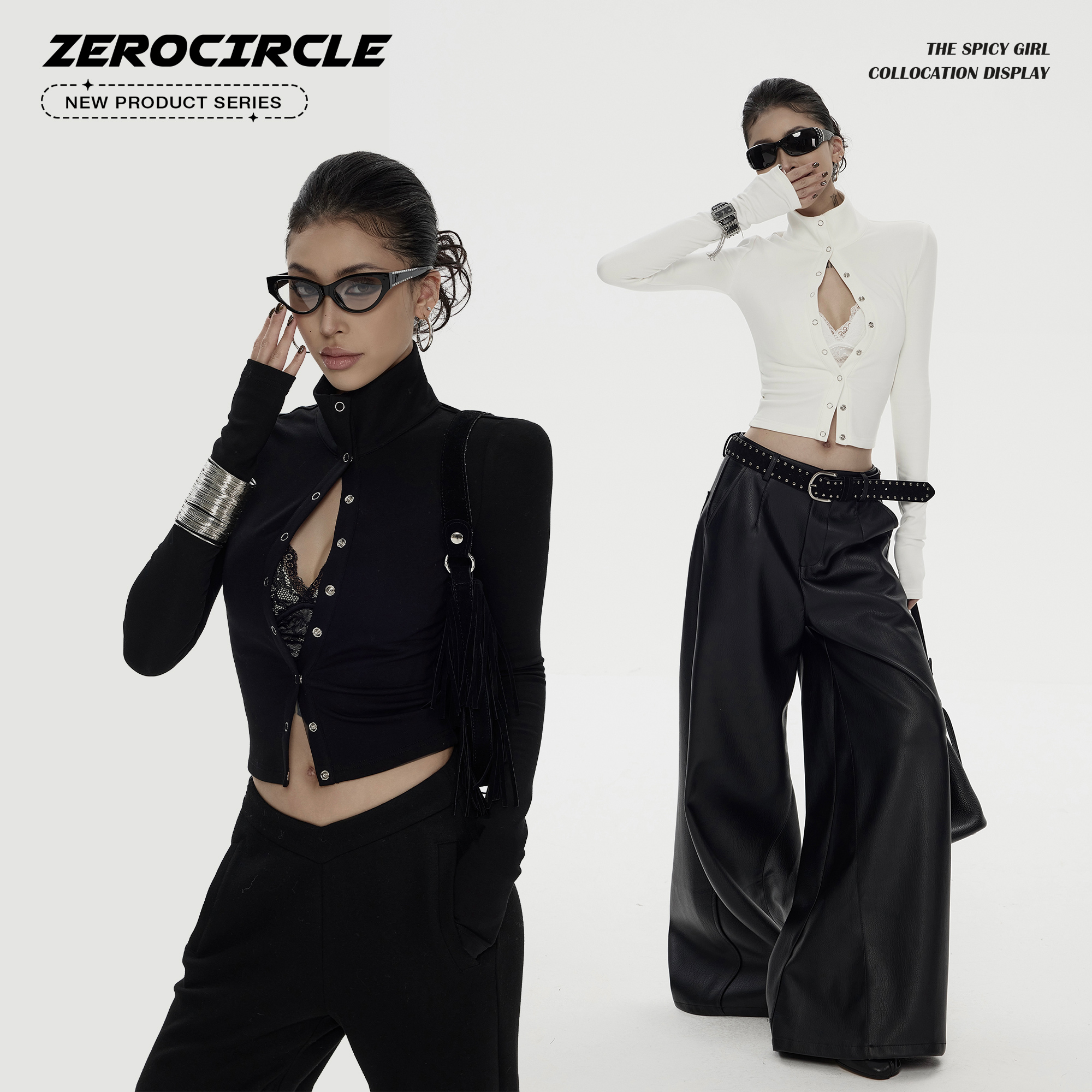野生zerocircle 加绒针织衫两件套装吊带Z38678E53 D40228E54