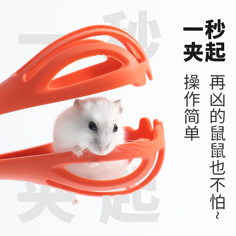 仓鼠夹捕鼠手套老鼠玩具防咬喂食神器金丝多功能动清理三合一