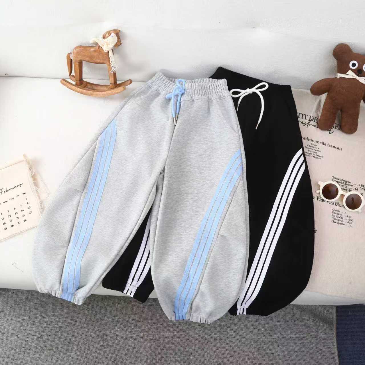 春秋伞兵系列男童秋季宽松伞兵卫裤中大童洋气时尚弯刀裤百搭款