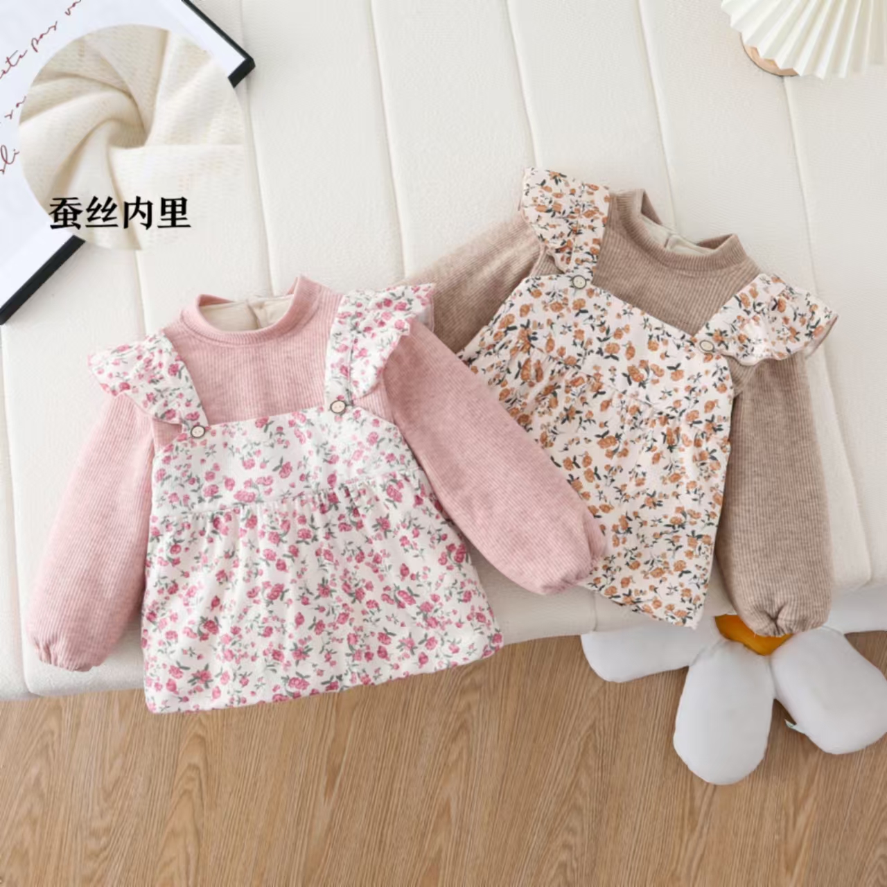 新款无帽卡通罩衣加棉倒穿衣加绒冬款外穿洋气秋冬季婴儿儿童加厚