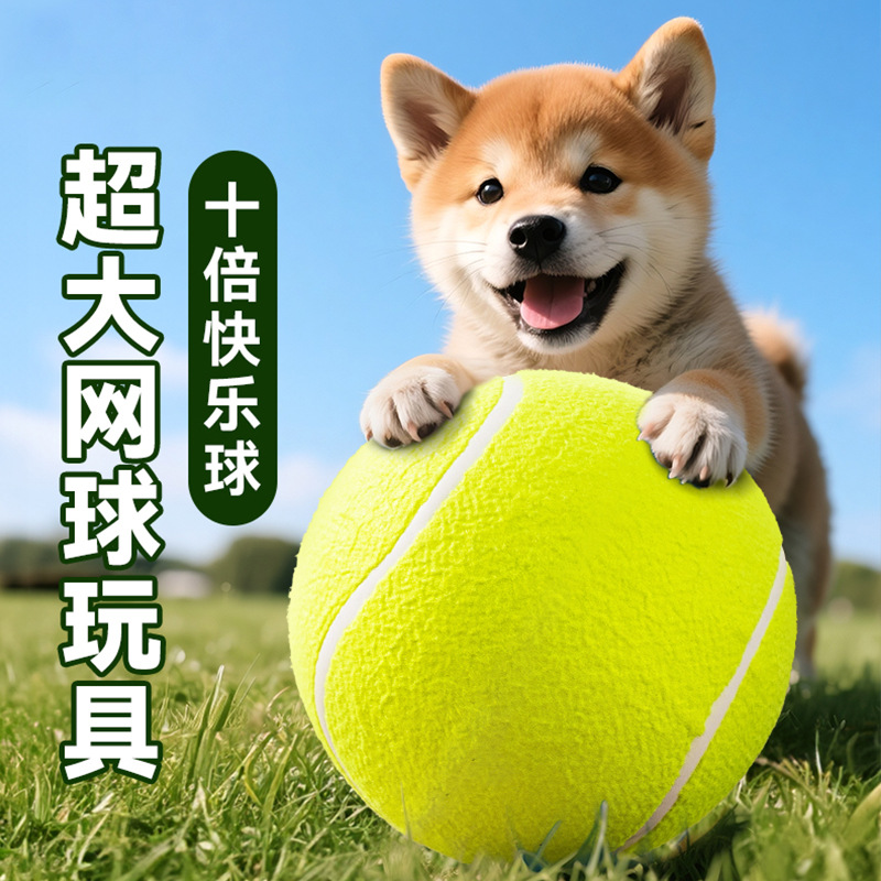 新款狗狗玩具球自嗨解闷神器宠物边牧金毛柯基耐咬球磨牙网球大型